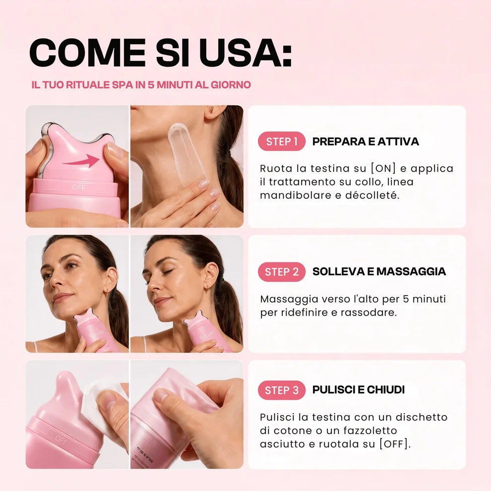 Crema viso e collo con PDRN e Massaggiatore Gua Sha™️