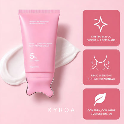 Crema viso e collo con PDRN e Massaggiatore Gua Sha™️