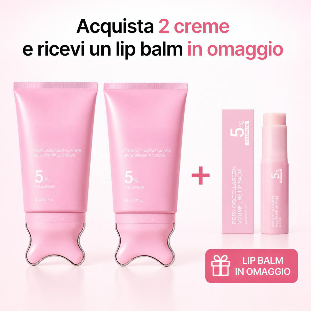 Crema viso e collo con PDRN e Massaggiatore Gua Sha™️