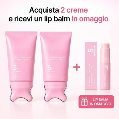 Crema viso e collo con PDRN e Massaggiatore Gua Sha™️