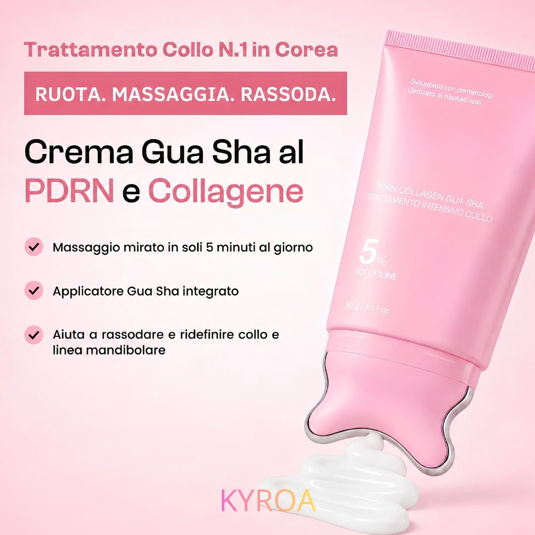 Crema viso e collo con PDRN e Massaggiatore Gua Sha™️